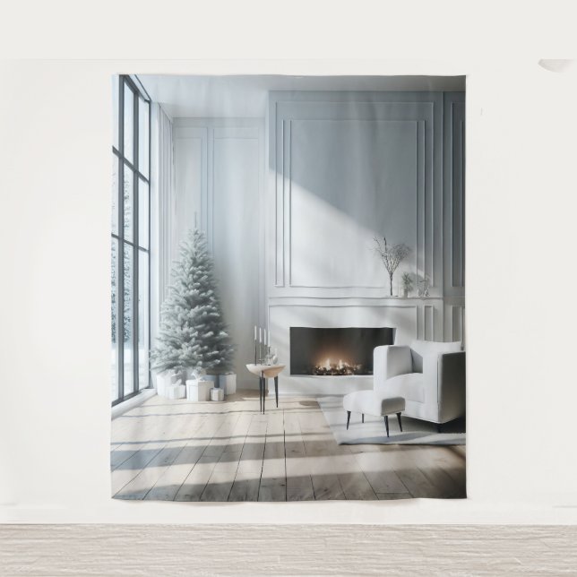 Tapiz Navidades minimalistas brillan por su caída