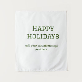 Tapiz Navidades mínimos de vacaciones felices verdes