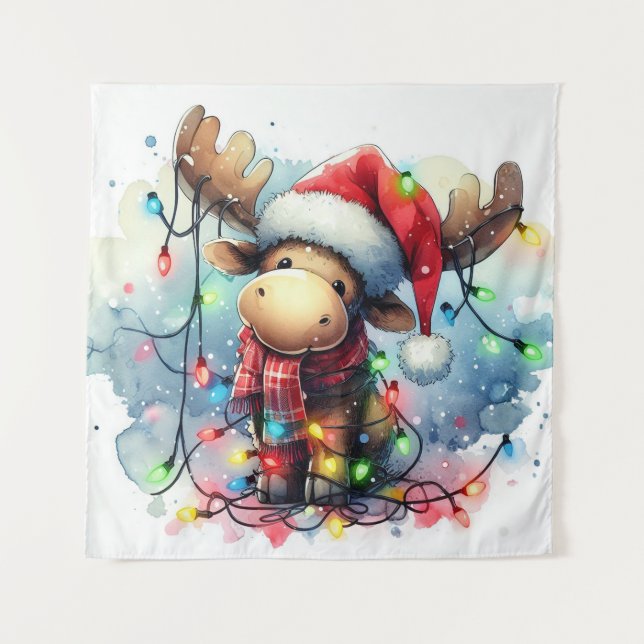 Tapiz Navidades Moose Tapestry (Anverso)