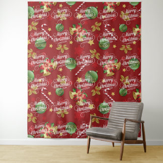 Tapiz Navidades Ornamant & Candy Cane Pattern