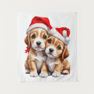 Tapiz Navidades Perros Cachorros