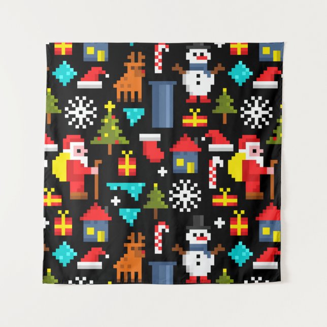 Tapiz Navidades Pixel (Anverso)
