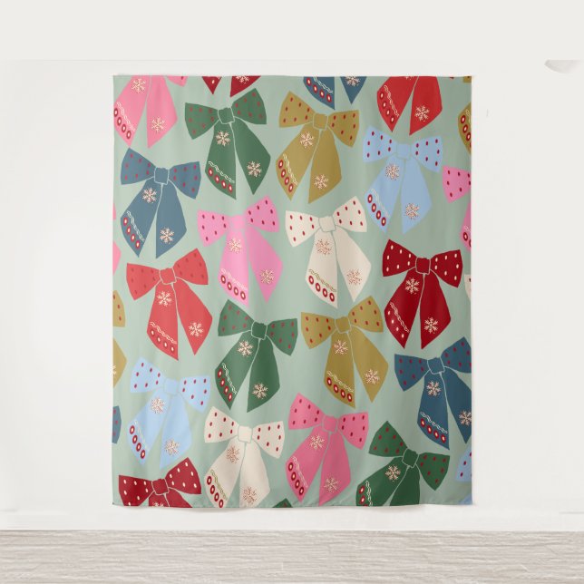 Tapiz Navidades retro doblan coqueta (Anverso)