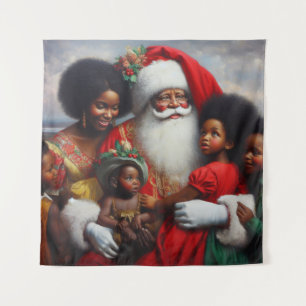 Tapiz Navidades Santa con niños 7