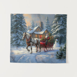 Tapiz Navidades Sleigh Santa