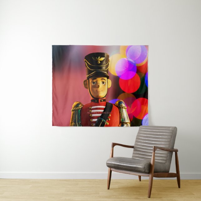 Tapiz Navidades soldado de juguete figurine SlipperyJoe  (In situ (horizontal))