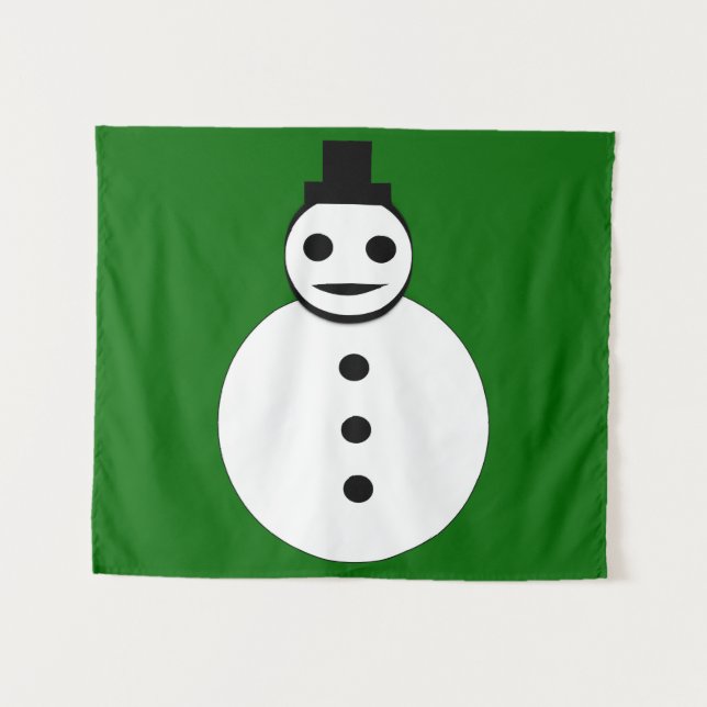 Tapiz Navidades sonrientes Snowman (Anverso (horizontal))