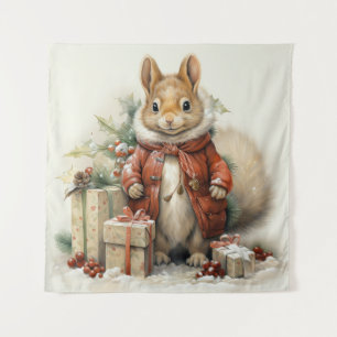 Tapiz Navidades Squirrel Tapestry