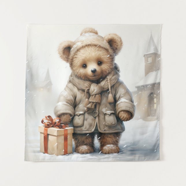 Tapiz Navidades Teddy Bear Tapestry (Anverso)