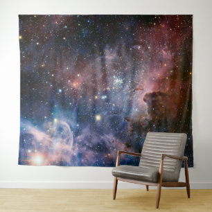 Tapiz Nebulosa Carina Rojo y Azul Telescopio Hubble