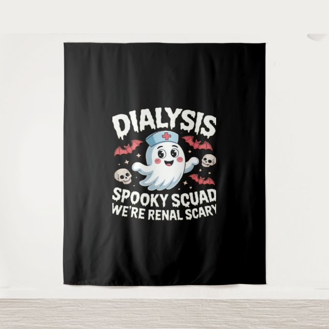 Tapiz Nefrología de Halloween Renal Squad de Diálisis N (Anverso)