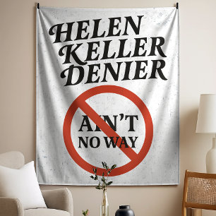Tapiz Negador de Helen Keller No Hay Manera Meme Vintage