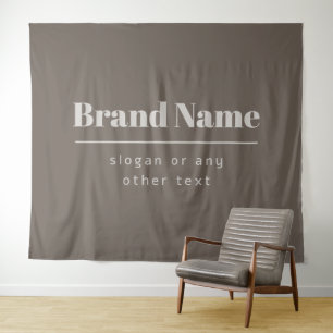 Tapiz Negrita Moderna Oscura y Beige Claro Marca o Negoc