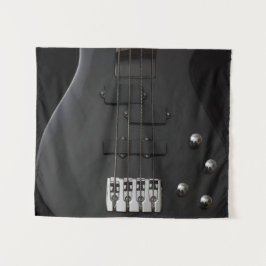 Tapiz Negro de tocino de guitarra