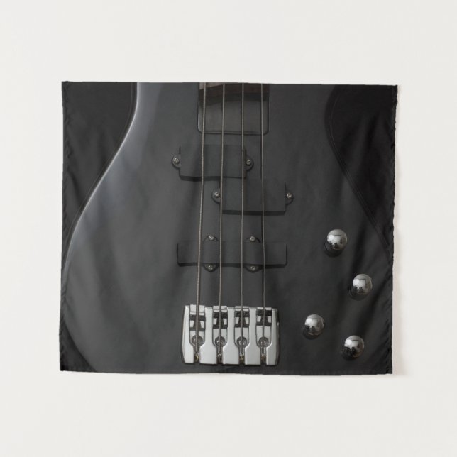 Tapiz Negro de tocino de guitarra (Anverso (horizontal))