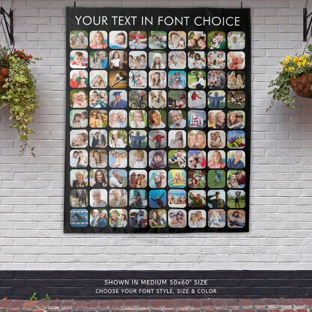 Tapiz Negro personalizado simple de 90 Collages de fotos (Subido por el creador)