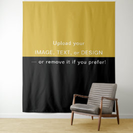 Tapiz Negro y Oro Metálico Moderno Elegante