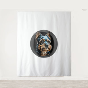 Tapiz negro yorkshire terrier