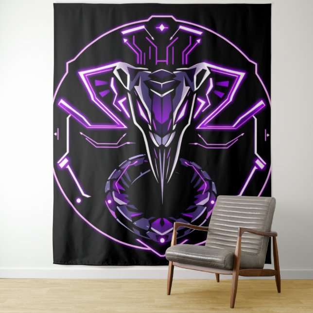 Tapiz Neon-Kobra – Wächter des digitalen Dschungels (In situ)
