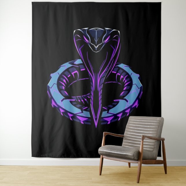 Tapiz Neon-Kobra – Wächter des digitalen Dschungels (In situ)
