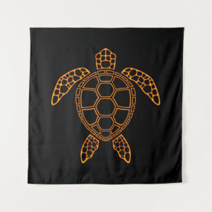 Tapiz Neon Lava Sea Turtle Design
