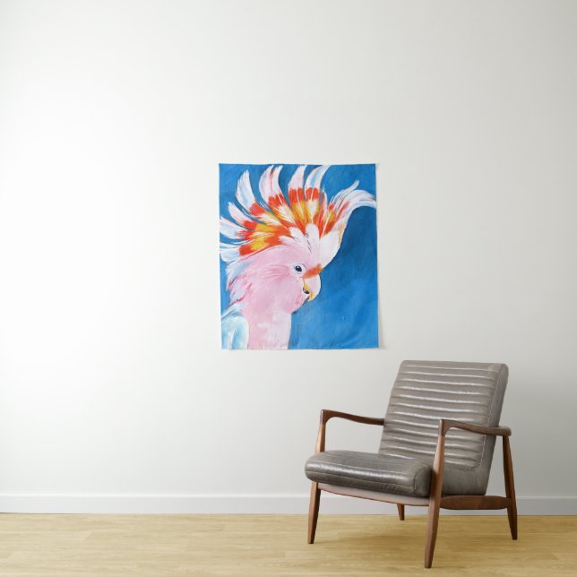 Tapiz Neon Mohawk - Cockatoo rosa (In situ)