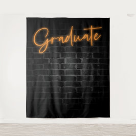 Tapiz Neon Naranja Glow Light | Grad Fiesta Photo Booth