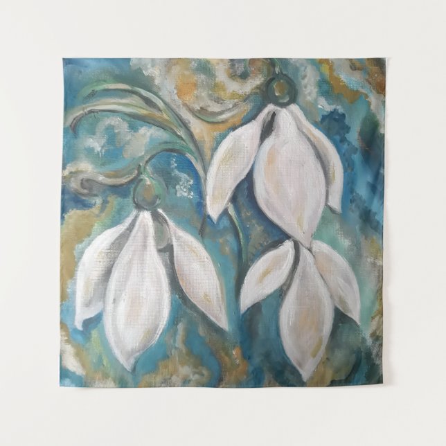 Tapiz Nevadas en el jardín esmeralda (Anverso)