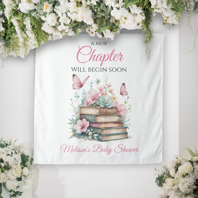 Tapiz New Chapter Pink Girl Storybook Book Baby Shower (Subido por el creador)