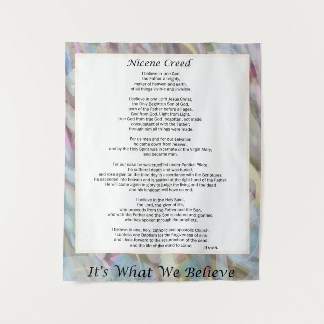 Tapiz Nicene Creed Tapestry Decoración Cristiana (Anverso)