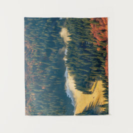 Tapiz Niebla rodando en un solitario campo otoñal