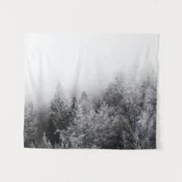 Tapiz Niebla sobre bosque congelado