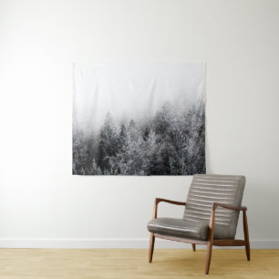 Tapiz Niebla sobre bosque congelado
