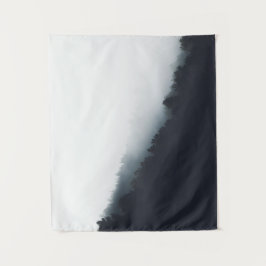 Tapiz Niebla sobre capas diagonales del bosque