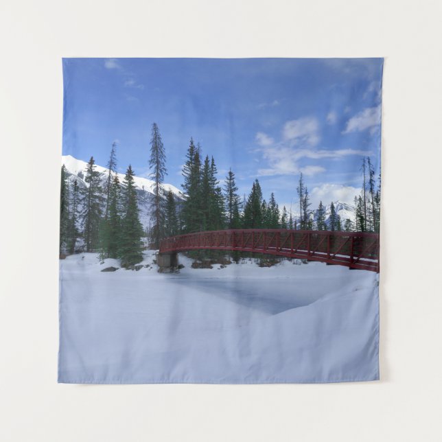 Tapiz Nieve En El Río Simpson Trailhead Río Kootenay (Anverso)