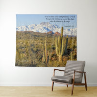 Nieve tapada Cuatro Picos Montaña Saguaro Cactus