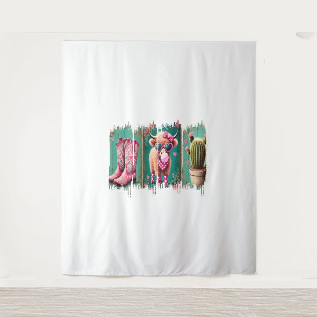 Tapiz Niña rosa Valentine, corazón (Anverso)