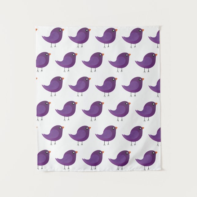Tapiz Niños adorables pájaros (Anverso)