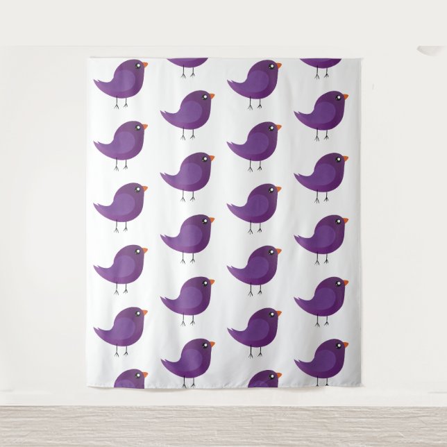 Tapiz Niños adorables pájaros (Anverso)