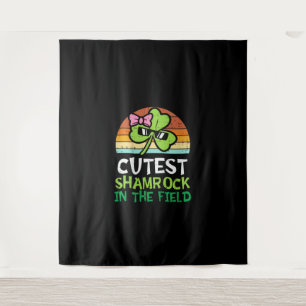 Tapiz Niños Chicas St Patricks Day Cutest Shamrock