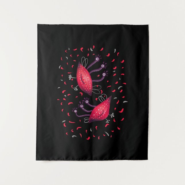 Tapiz Niños observados de los extranjeros del dibujo (Anverso)