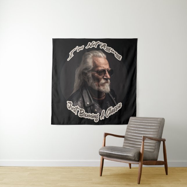 Tapiz No estoy envejeciendo, solo me estoy convirtiendo  (In situ)