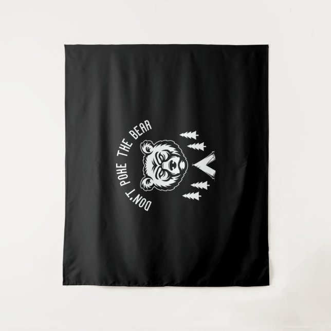 Tapiz No Golpeen El Camping De La Caza De Osos (Anverso)