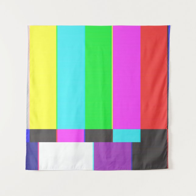 Tapiz no hay pantalla de televisión de señal con ruido (Anverso)
