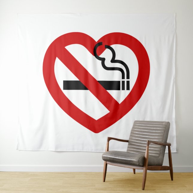 Tapiz No Love For Smoking Sign (In situ (horizontal))