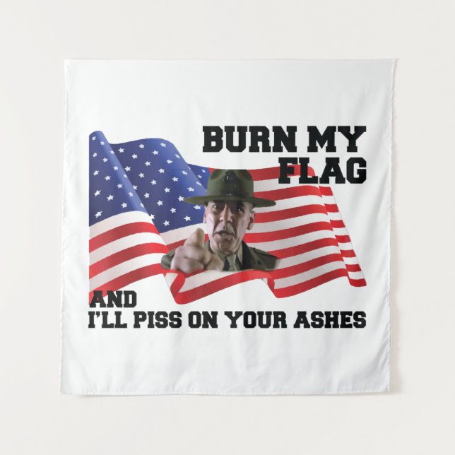 Tapiz No quemes mi bandera (Anverso)