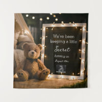 Noche acogedora con invitación de embarazo de oso 