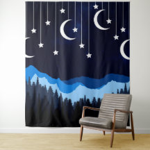 Noche con retrato de la luna