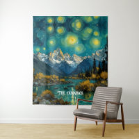 Noche estrellada en las montañas rocosas