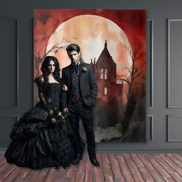 Tapiz Noche Gothic Moody Full Moon & Castle